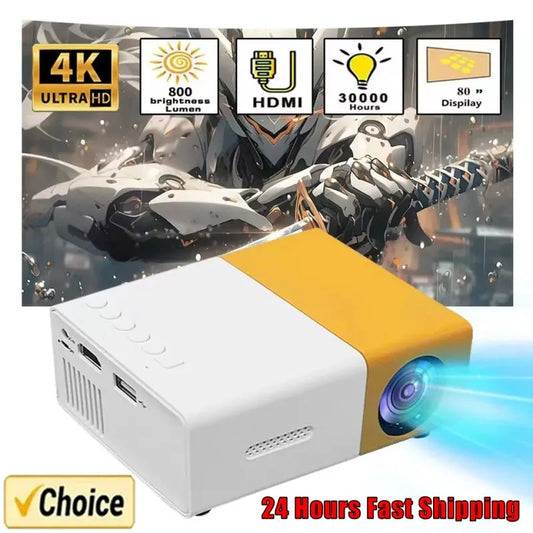 YG300 MINI Projector Portable Home Theater 4k 1080P